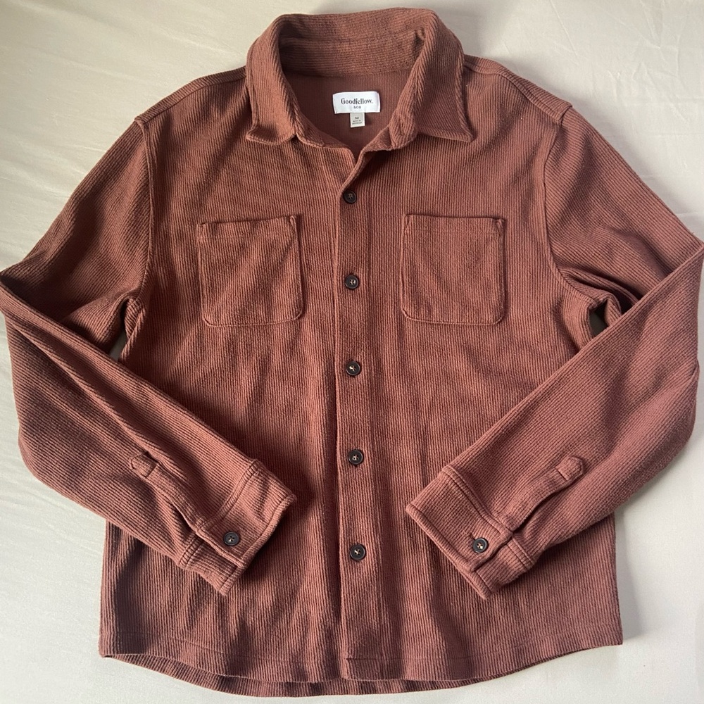 Goodfellow & Co Brown/red button up light jacket